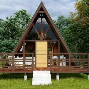 Modelo chalé A-frame 4 de 61,52M²