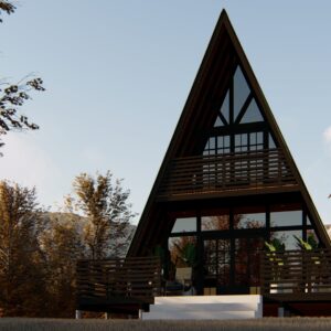 Modelo Chalé A-frame 3 de 142,94M²