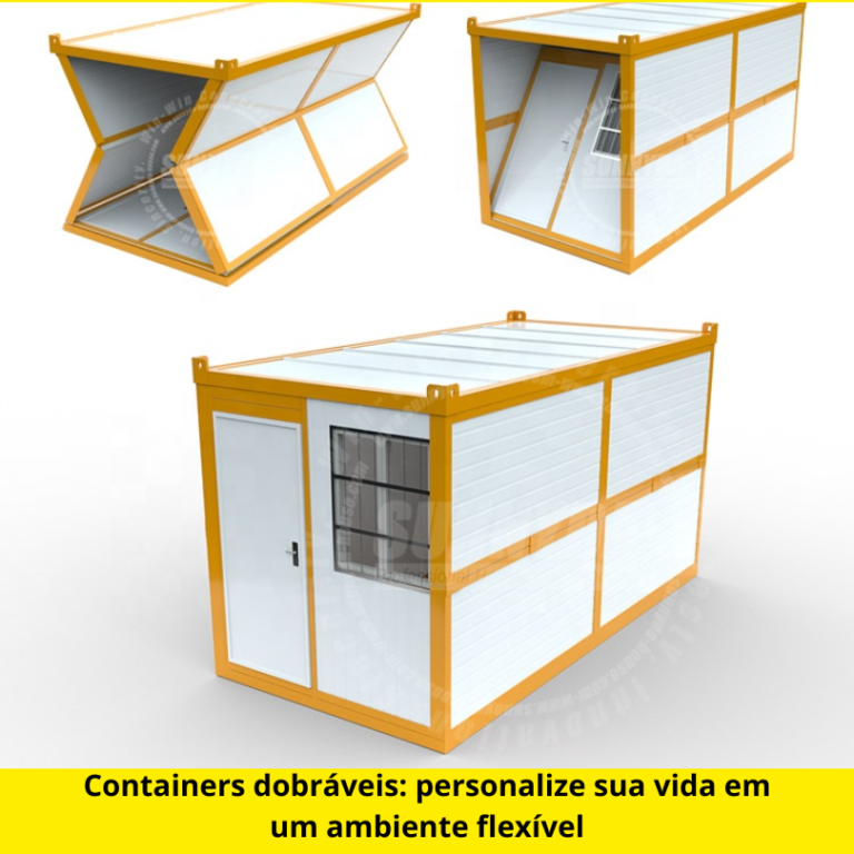 O container dobrável, inovação que transforma espaços e inspira possibilidades.