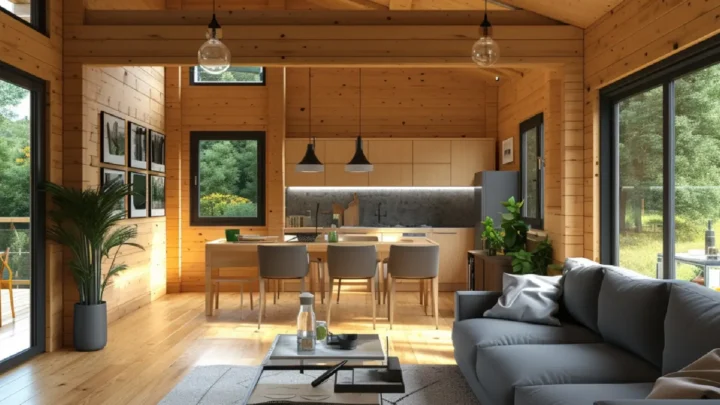 Design de interiores em casas pré-fabricadas