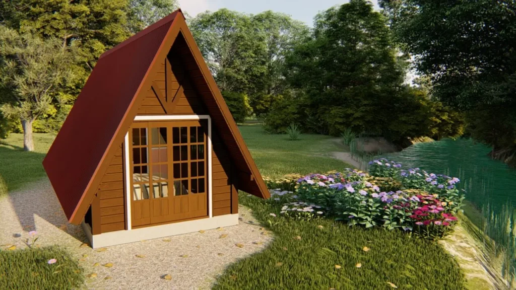 chalé de madeira rústico construído pela Minha Casa Pré-fabricada